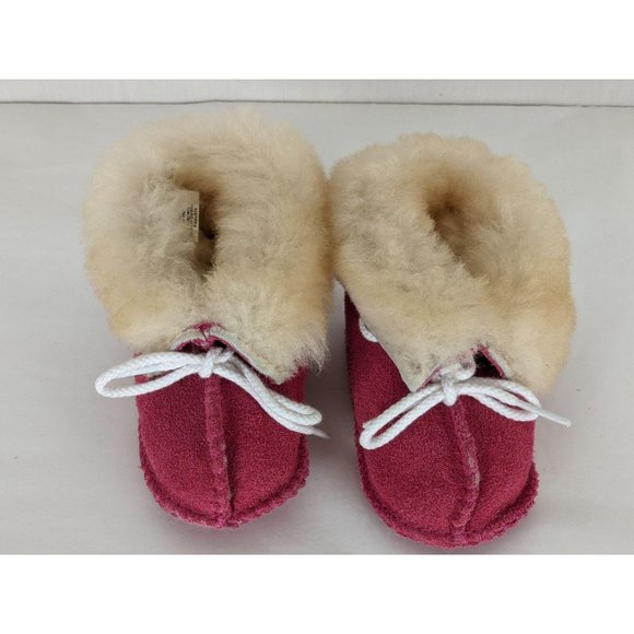 Minnetonka pink sheepskin‎ fur boot infant girls 1 - Picture 12 of 12